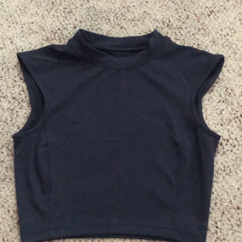 Lulu lemon sports top cap sleeve dark blue